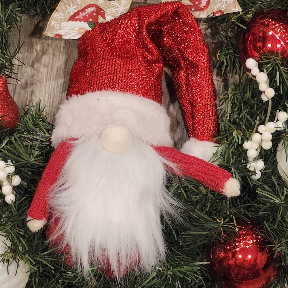 Festive Merry Gnome Christmas Wreath